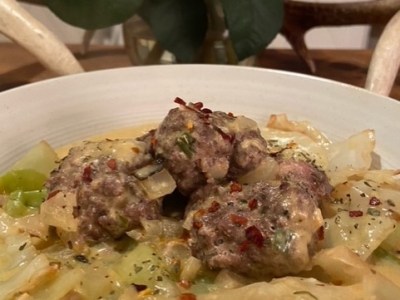 VENISON MEATBALLS IN A CREAMY RED CURRY&nbsp;SAUCE